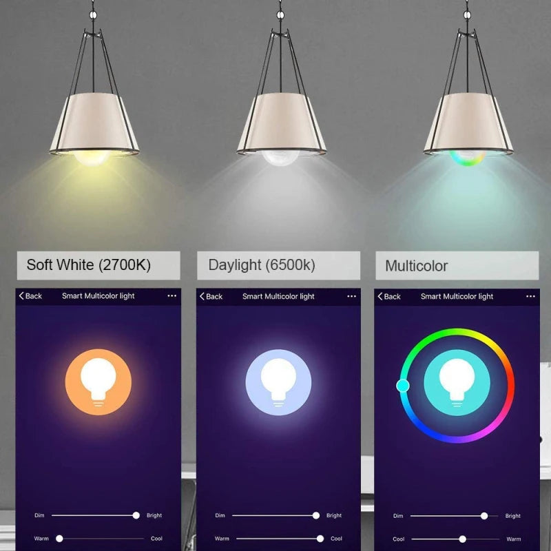 lâmpada que muda de cor, lâmpadas inteligentes que funcionam com Alexa e Google Assistant, a19 E26 R | Ubuy 5,015,0 de 5 estrelas. 1 avaliação de produto. Lâmpada LED inteligente Dalattin Tuya, lâmpadas Wifi rgbww,