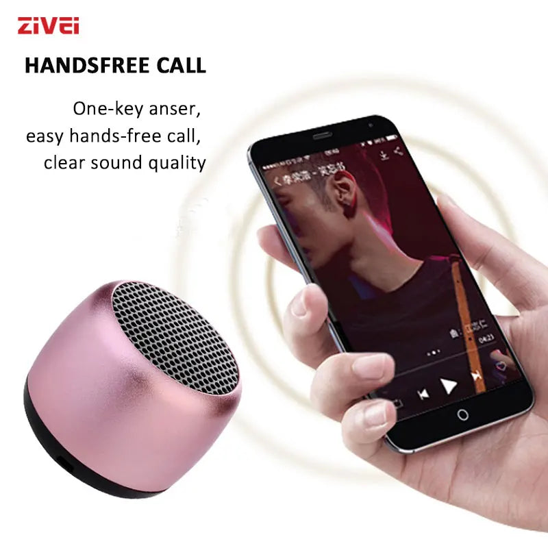 ZIVEI Bluetooth Speaker Mini Sound box Wireless Speakers Portable Small Soundbar Alloy Music Box Caixa De Som Altavoz Bluetooth