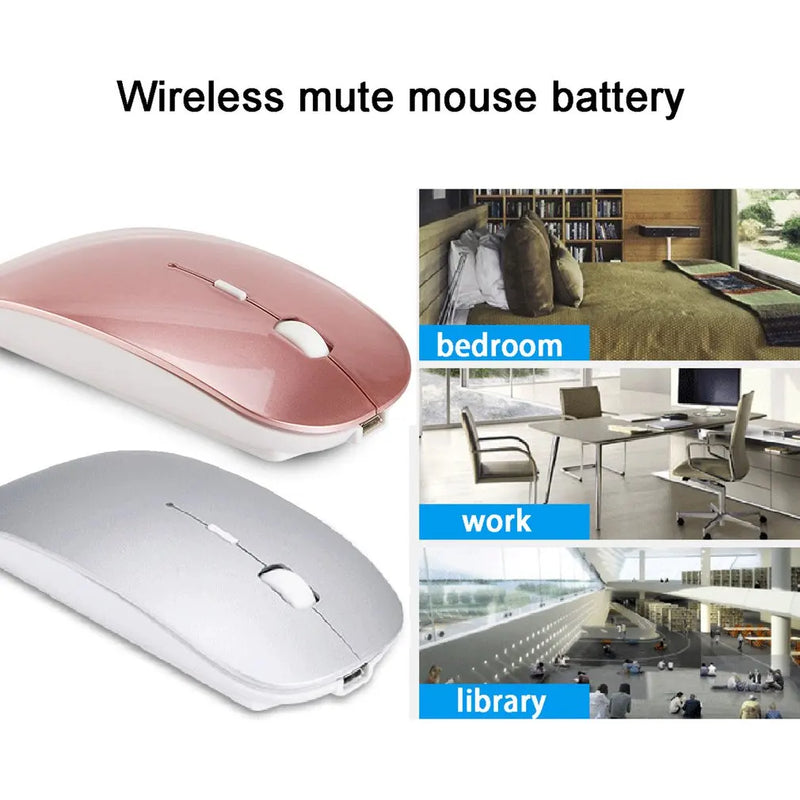 Wireless Mouse Computer Bluetooth-compatible Mouse Silent PC Mause Rechargeable Ergonomic Mouse Optical Mice For Laptop PC