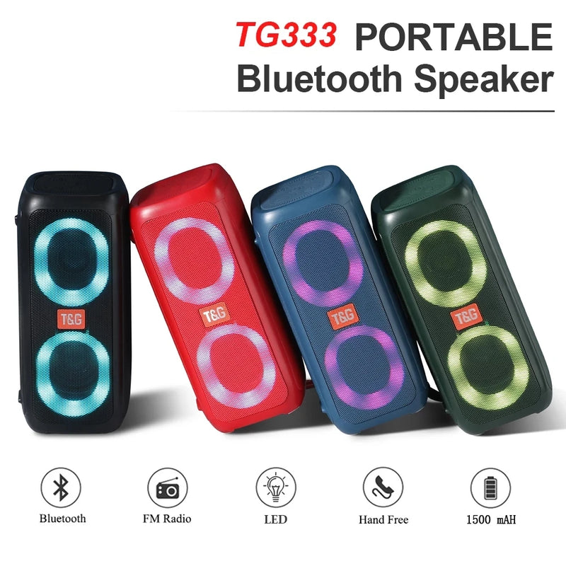 caixa de som T & G-TG333 Alto-falante Bluetooth sem fio, Subwoofer imperm