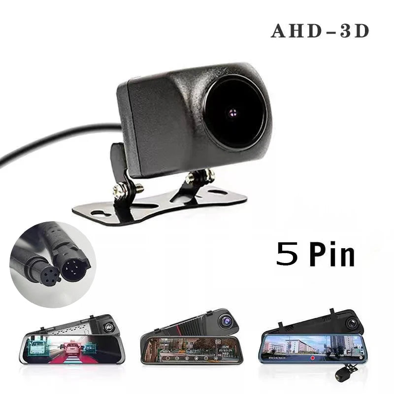 Streaming Recorder 5 pin HD Reverse 1080P rear recording photography head rearview mirror universal night vision rear image