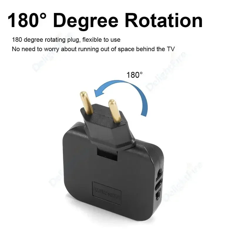 Adaptador de tomada 3 em 1 de energia da ue dobrável eua para adaptadores de viagem da ue conversor de energia plugue kr 3 em 1 adaptador de tomada de energia da ue dobrável eua para adaptadores de viagem da ue conversor de energia plugue kr