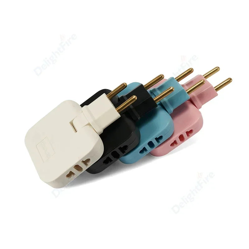 Adaptador de tomada 3 em 1 de energia da ue dobrável eua para adaptadores de viagem da ue conversor de energia plugue kr 3 em 1 adaptador de tomada de energia da ue dobrável eua para adaptadores de viagem da ue conversor de energia plugue kr